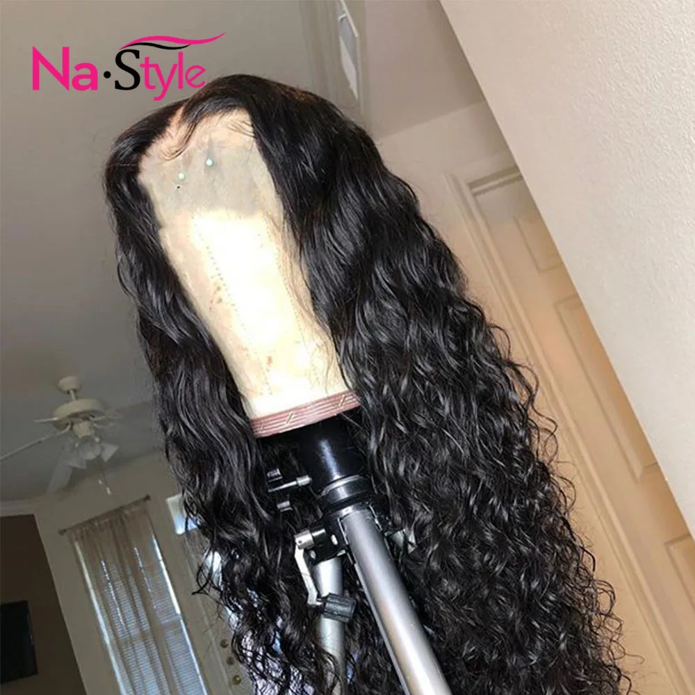Deep Wave Wig Ponytail 360 Lace Frontal Pre Plucked With Baby Hair Curly Human Peruvian Virgin | Шиньоны и парики