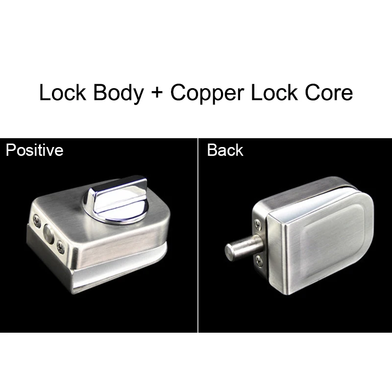 Eseye Glass Door Latches Lock/Bolt Keyless Stainless Steel Window Lock For Double Bathroom Frameless | Безопасность и защита