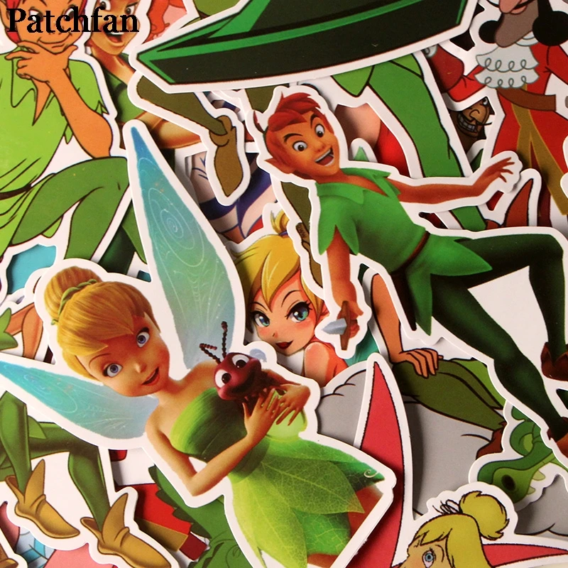 Patchfan 19 шт. Питер Пэн мультфильм забавные наклейки для скрапбукинга DIY ноутбук скейтборд мотоцикл домашние декоративные значки A2012