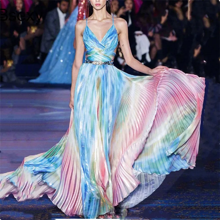 Платье для подиума женское платье с перекрестной повязкой и открытой спиной