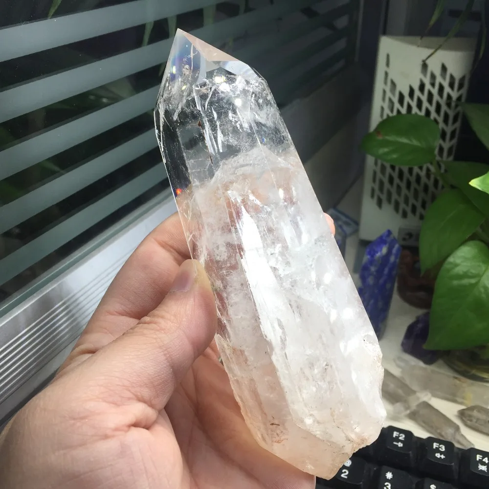 311 г натуральный Исцеление с украшением в виде кристаллов полированная точка