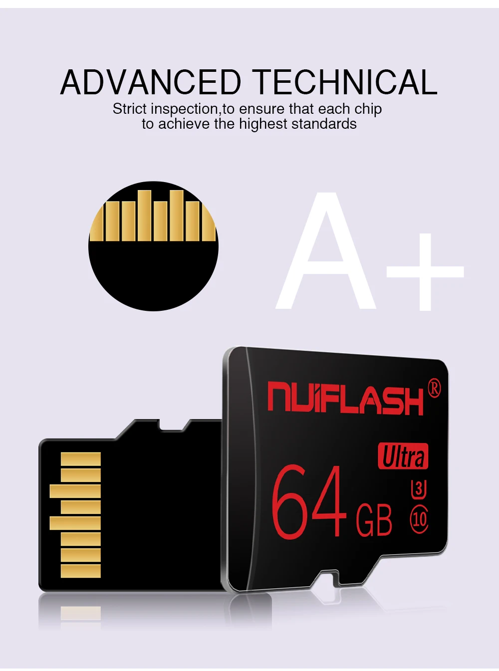 Nuiflash micro sd карта 256 Гб карта памяти 16 ГБ 32 ГБ 64 Гб MicroSD Max 48 м/с Uitra C10 TF карта U3 128G cartao de memoria для планшета