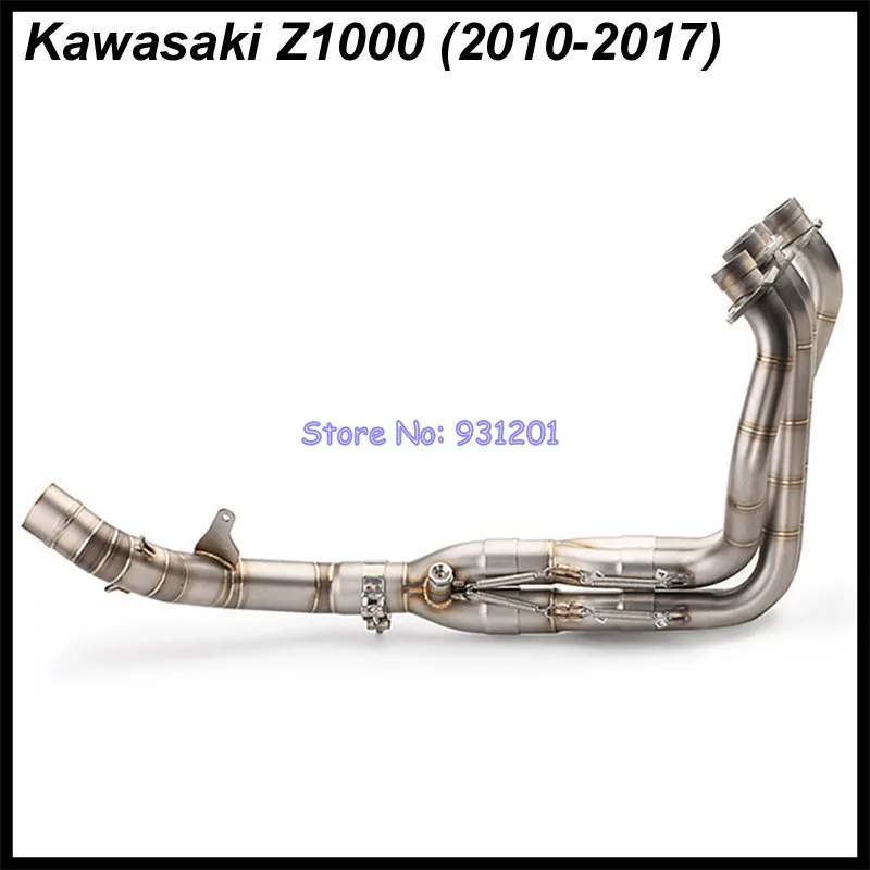 Для Kawasaki Z1000 мотоцикл глушитель выхлопа полная система передние трубы заголовки соединяют среднее соединение трубы коллектор 2010 - Цвет: Z1000 (2010-2017)