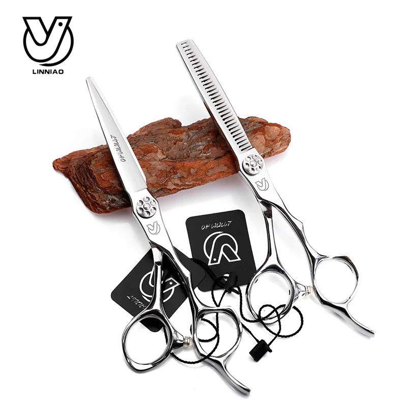 

6 inch Cutting Thinning Styling Tool Hair Scissors Stainless Steel Salon Hairdressing Shears Regular Flat Teeth Blades
