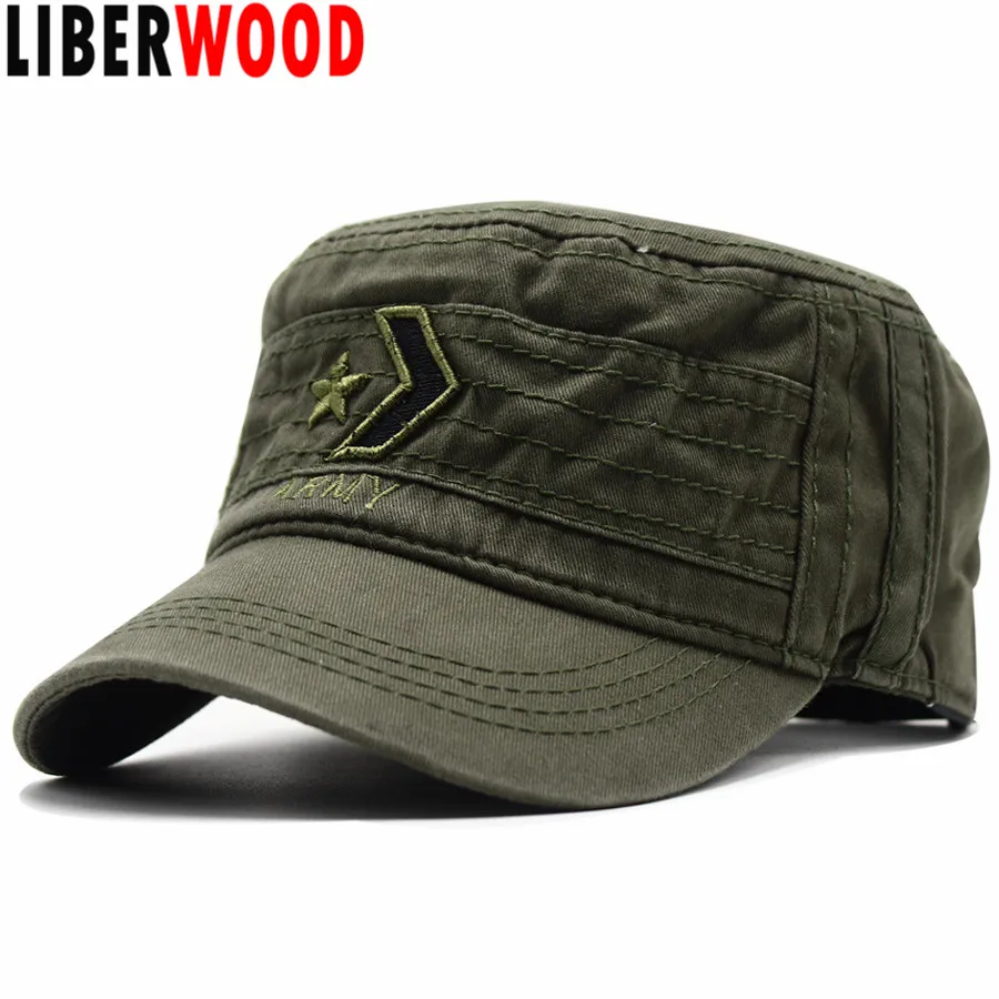 LIBERWOOD, новинка, тактические шапки, вышитые армейские бейсболки для мужчин, wo, мужские, хлопок, камуфляжная кепка, шапки, летние, плоский верх, козырек