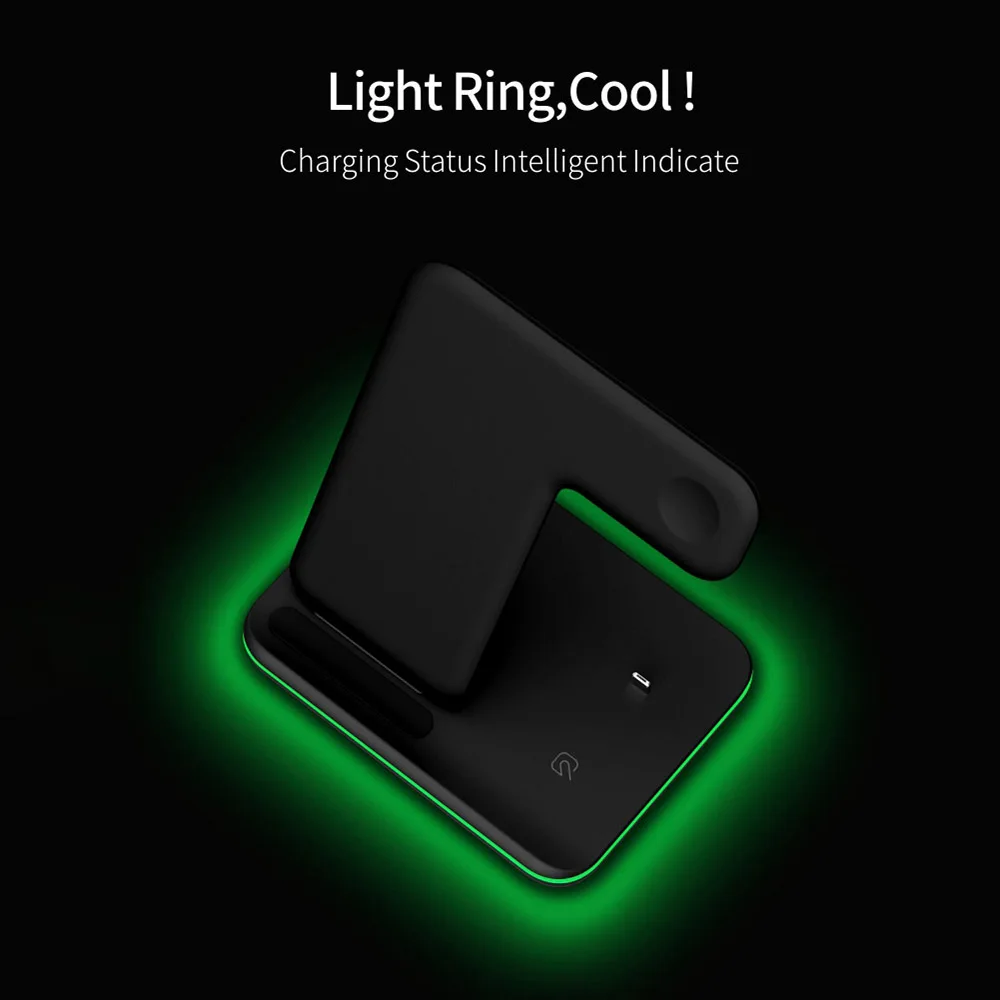 FDGAO 3 в 1 15 Вт Быстрое беспроводное зарядное устройство Подставка для Apple Watch iWatch 5 4 3 AirPods 10 Вт Qi для iPhone 11 X XS XR 8 samsung S10 S9