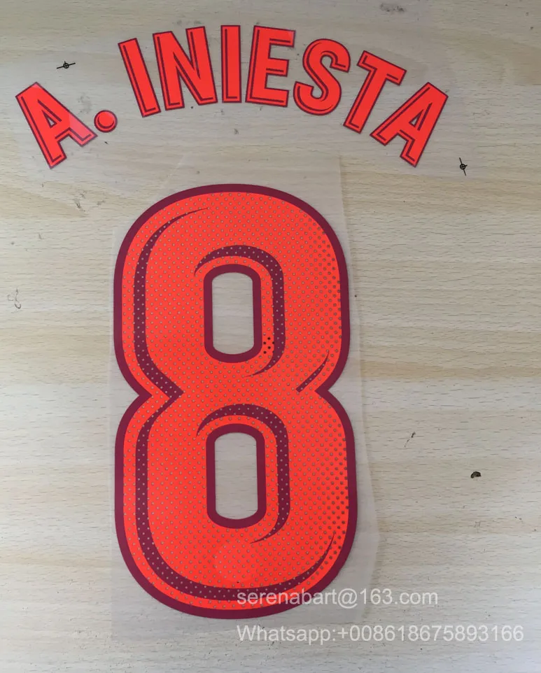 Messi Nameset Suarez Iniesta Nameset Paulinho Sergio O. dembele версия игрока стекается Домашняя и 3-я футбольная нашивка
