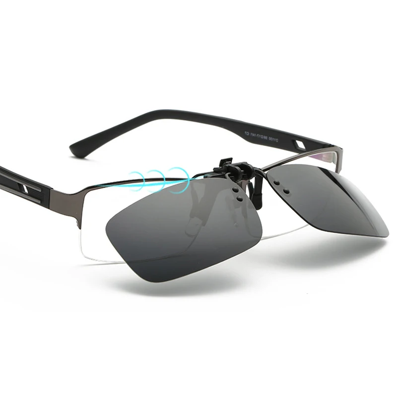 Клип на поляризованные очки прямоугольник Для мужчин женщин негабаритных