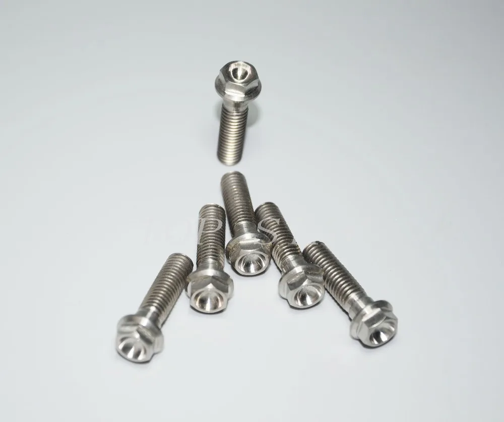 Класс 5 титановый сплав фланцевый болт с шестигранной головкой M10 x (1 25 мм) мм