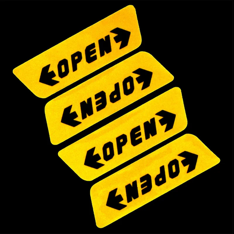 4 шт./компл. укладки отражающей дверь открытой Предупреждение наклейки для Volkswagen