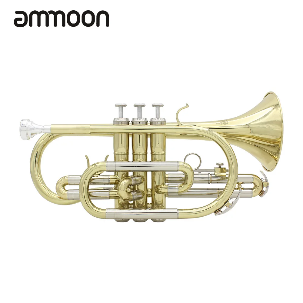 Профессиональный Bb плоский Корнеты духовых инструментов с сумкой чехол перчатки