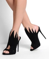 summer designer blue leaf patent leather sandals covered stiletto heel high heel winged sandal women size 10 dress shoes wo