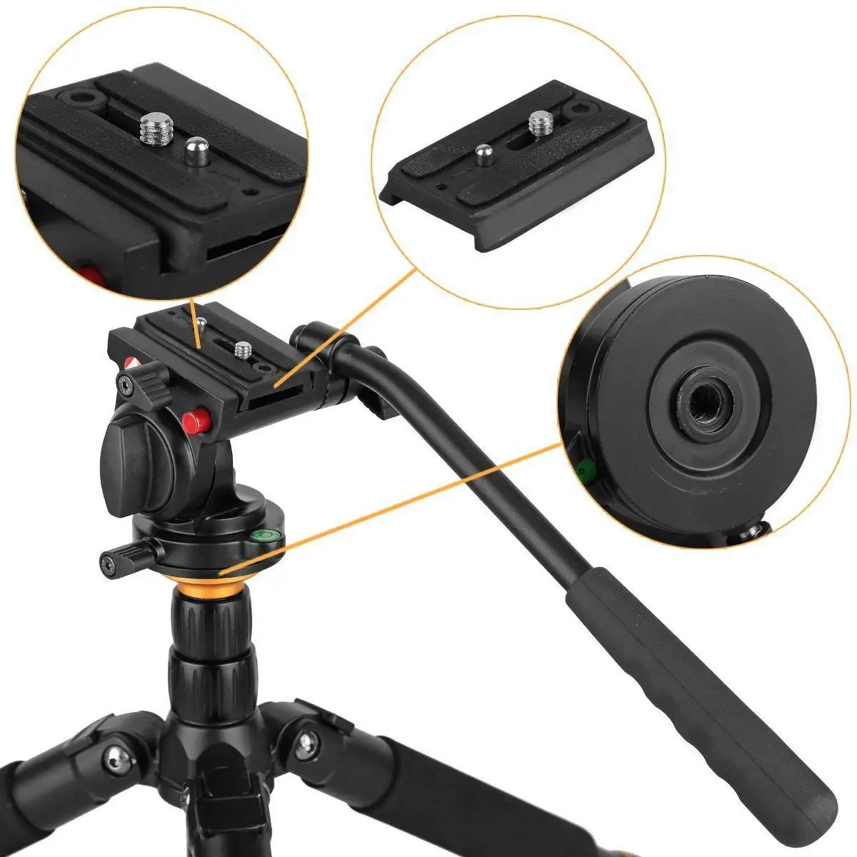 KINGJOY KH-6750 Гибкая алюминиевая головка штатива для камеры Canon Nikon и других DSLR камер с