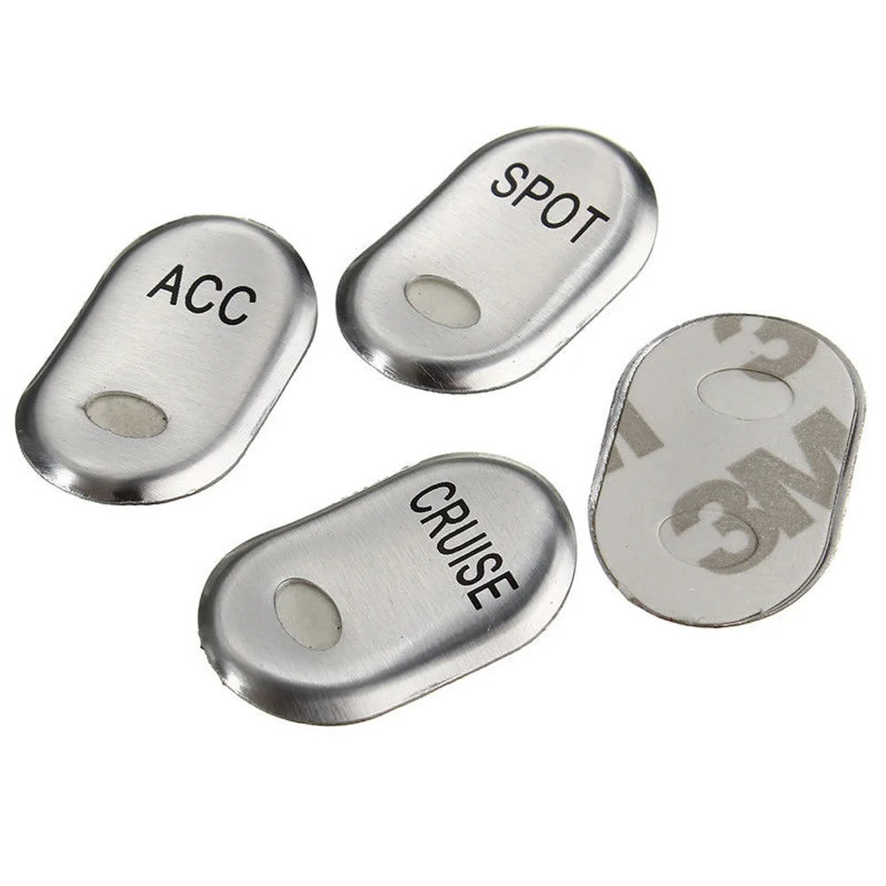 4 шт. Хромированные крышки для кнопок ручного управления матовая панель подходит
