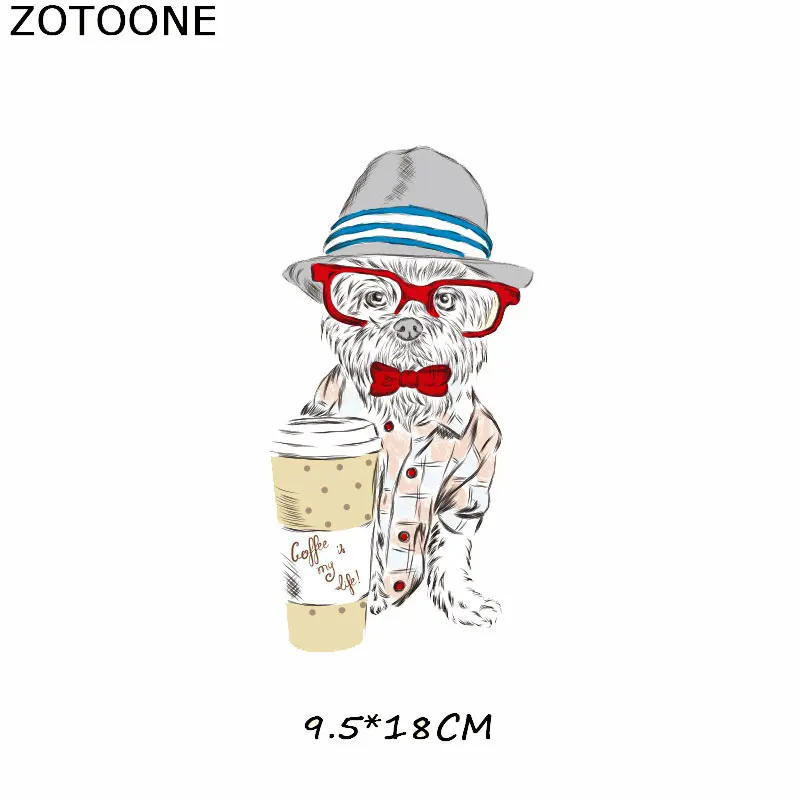 534 ZOTOONE/милые животные, нашивки с полосками, набор, железные Переводные нашивки в форме собак для девочек, детская футболка, одежда, сделай сам, переводные наклейки, G - Цвет: 534