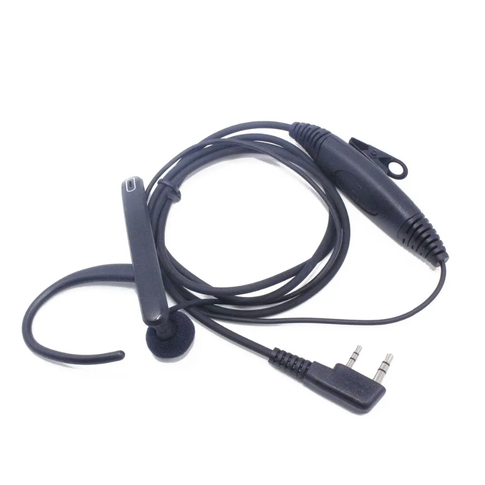 2 шт. ABBREE 2 Pin ушной бар микрофон для наушников PTT гарнитура для Baofeng Радио UV-5R 777 S 888 S TYT приемопередатчик 2way Радио рация