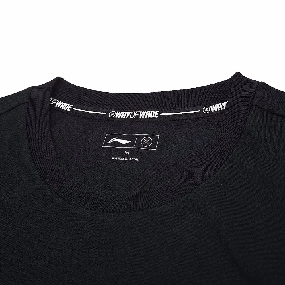 Li-Ning Мужская футболка из джерси с подкладкой из 73% хлопка и 27% полиэстера AHSN565 MTS2716