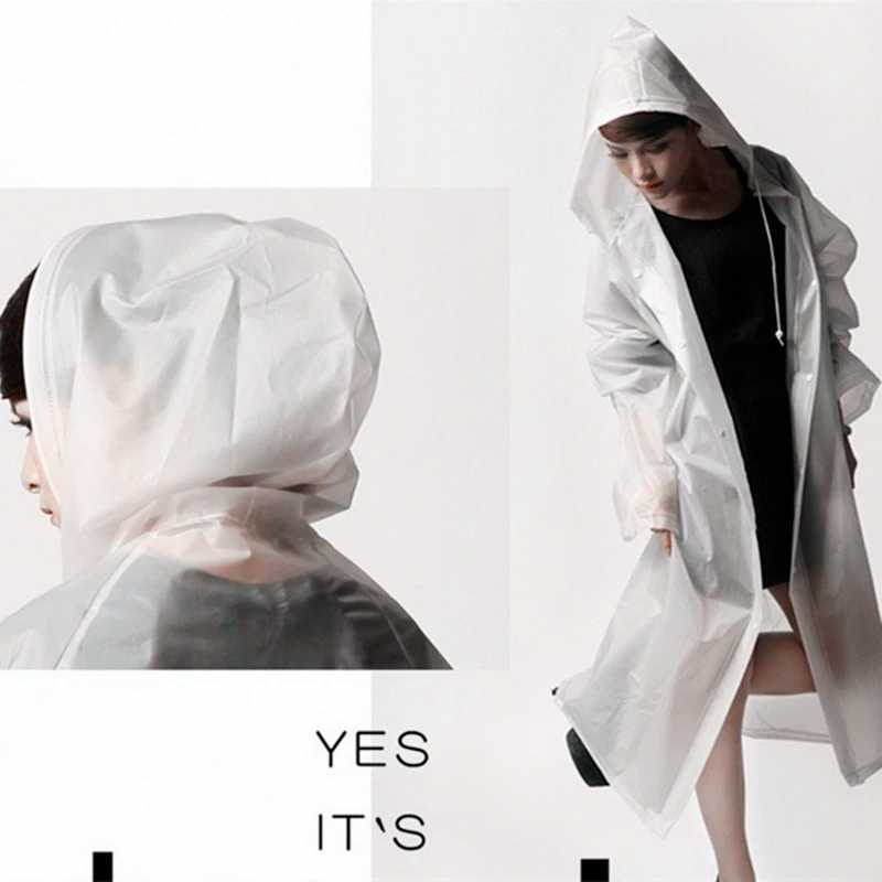 Непромокаемый плащ EVA прозрачный пончо женские Велосипеды пальто дождевик