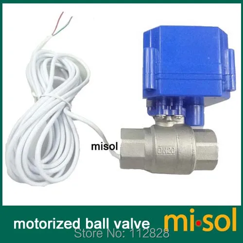 1 шт. моторизованный шаровой клапан 3/4 &quotNPT DN20 2 способа 12VDC CR04 электрический из