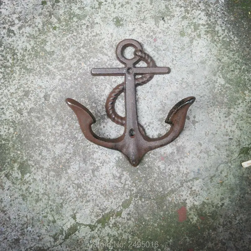 Морской деревенский декоративный чугунный якорь Hampton настенный крючок в
