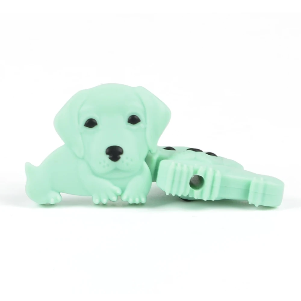 dog-mint 10 шт./партия, Силиконовые Прорезыватели для зубов в форме животных, аксессуары для пустышки в форме животных, DIY, свободные бусины-прорезыватели, ожерелье - Цвет: dog-mint