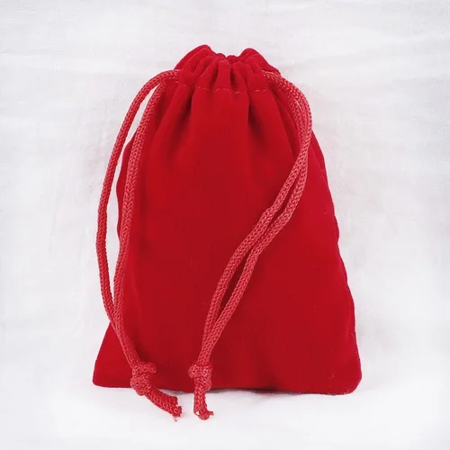 Red 10 шт./партия 5x7 см 7x9 см x 9 см x 12 см x 10x15 см цветные бархатные мешочки для упаковки ювелирных изделий, Дисплей упаковка с завязкой подарок сумки и чехлы - Цвет: Red