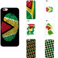 guyana national flag good icon map land scape finger print theme tpu phone cases for iphone 6 7 8 s xr x plus 11 12 mini pro max