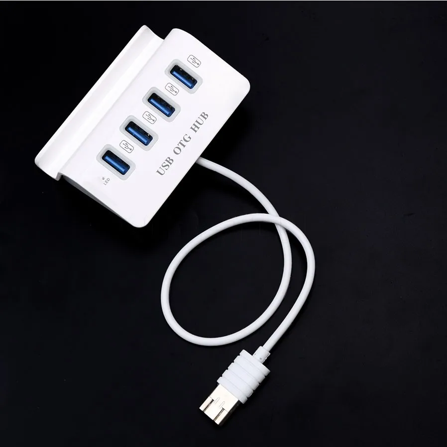 4 портовый usb концентратор OTG Micro USB 3 0 480 Мбит/с адаптер разветвитель конвертер для