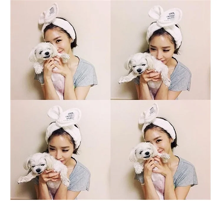 New Fashion Women Cute Big Ears Comfortable Wash Face Bathe Hair Holder Elastic Headband Girls Hairbands Hair Accessories