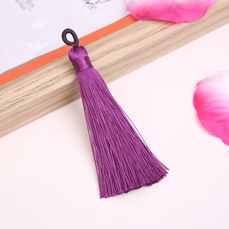 10pcs/lot 7cm Silk Tassel Fringe Sewing Cord Trim Key Tassels for DIY Earring Necklace Making Findings Accessories Party | Украшения и