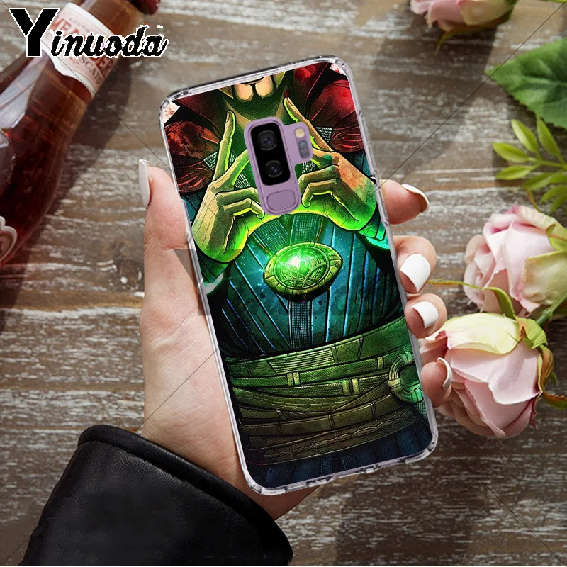 Yinuoda Marvel Doctor Strange мягкий резиновый черный чехол для телефона Samsung S9 plus S5 S6 S6edge S6plus S7