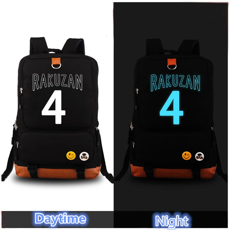 Kuroko No Basket KUROBAS CUP Rakuzan 4 светящиеся холщовые рюкзаки с принтом для девочек