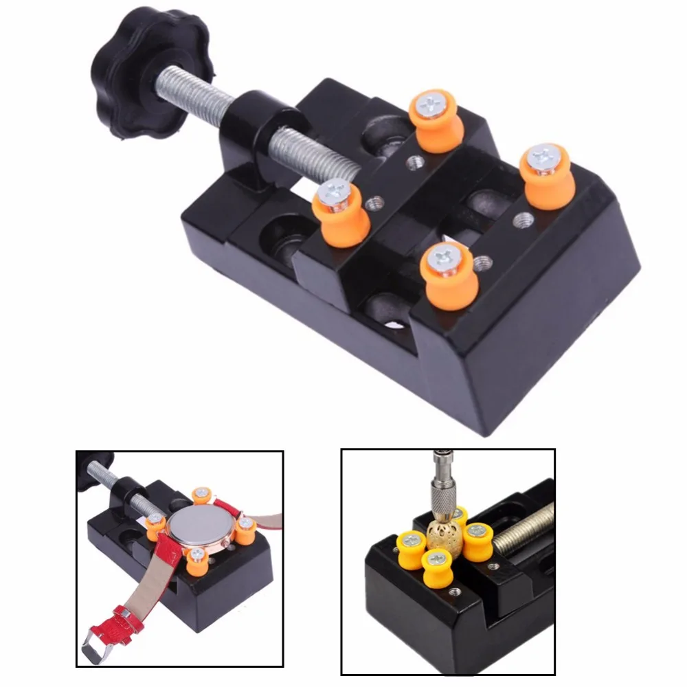 Table Vise Black Eight Holes Vise Walnut Cracker Mini Drill Press DIY Hobby Tools HY46