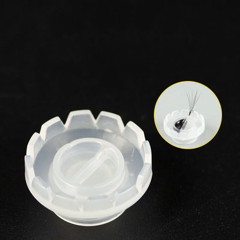 

100pcs False Eyelashes Blooming Cups Planting Grafting Rapid Bloom Sun Flower Glue Cup Fan Eyelash Extension Makeup Tools