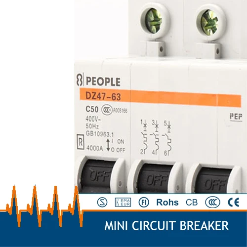 DZ47 63 AC380v 3 фазы 50 Ампер миниатюрный автоматический выключатель mcb|circuit breaker