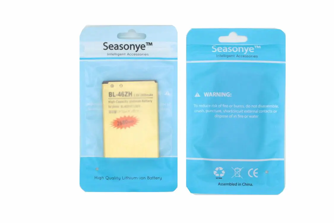 Seasonye 5 шт./лот 2680 мАч BL-46ZH / BL46ZH BL 46ZH Золотая сменная батарея для LG K7 LS675 TRIBUTE MS330 X210 +