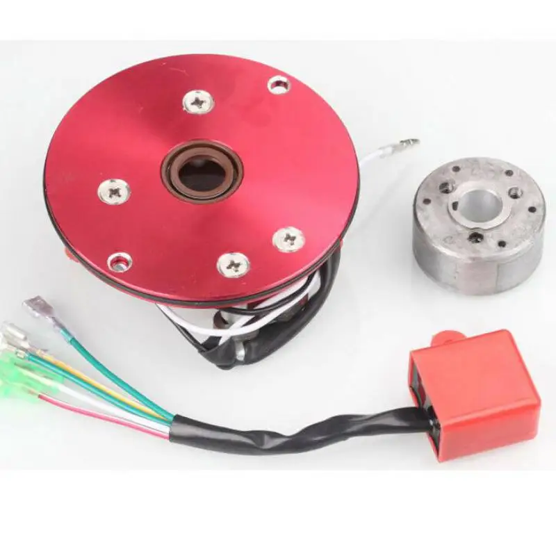 Новый гоночный статор Magneto внутренний ротор комплект CDI красный для 110 125 140cc Lifan YX