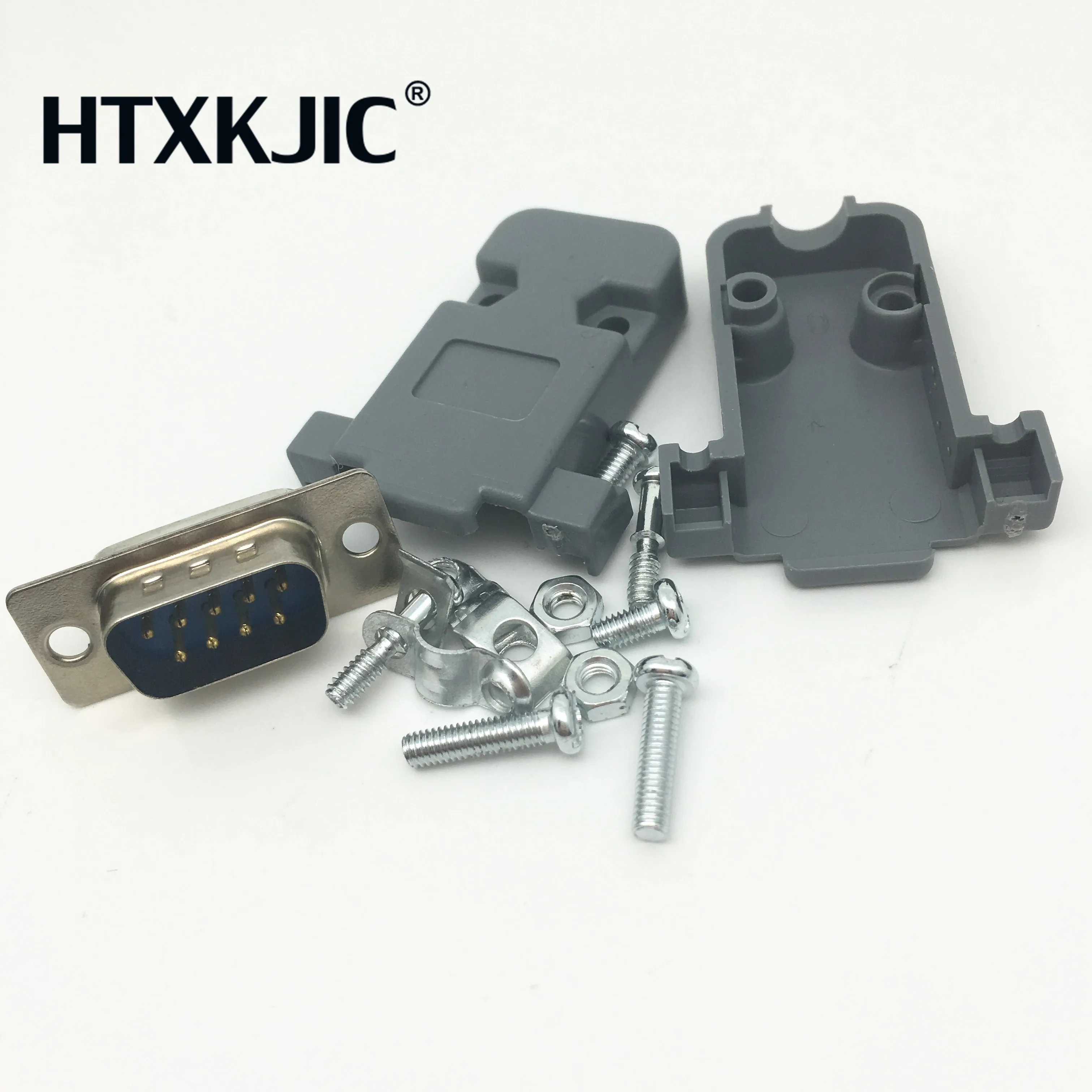 10 комплектов разъема последовательного порта RS232 DB9 мужской разъем штекера 9 контактов из меди с пластиковым корпусом DIY.