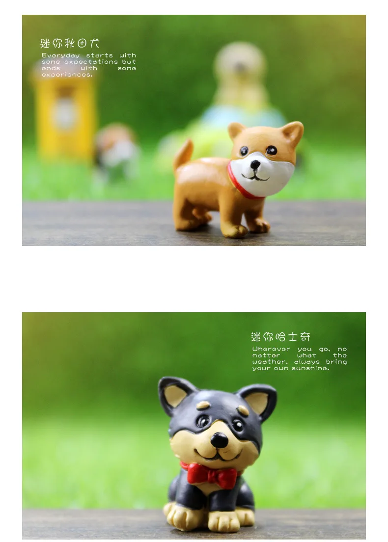 16 дизайнов мини собаки хаски корги Мопс чау чуу сказочные садовые миниатюрные