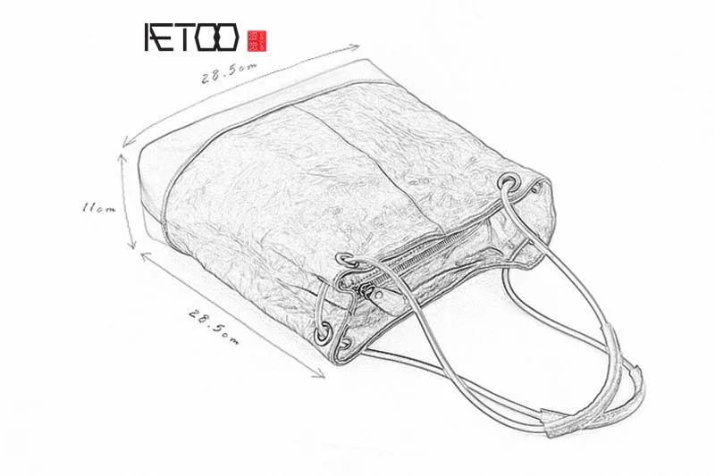 AETOO новый бренд ретро дубленая овчина и первый слой из воловьей кожи сумки