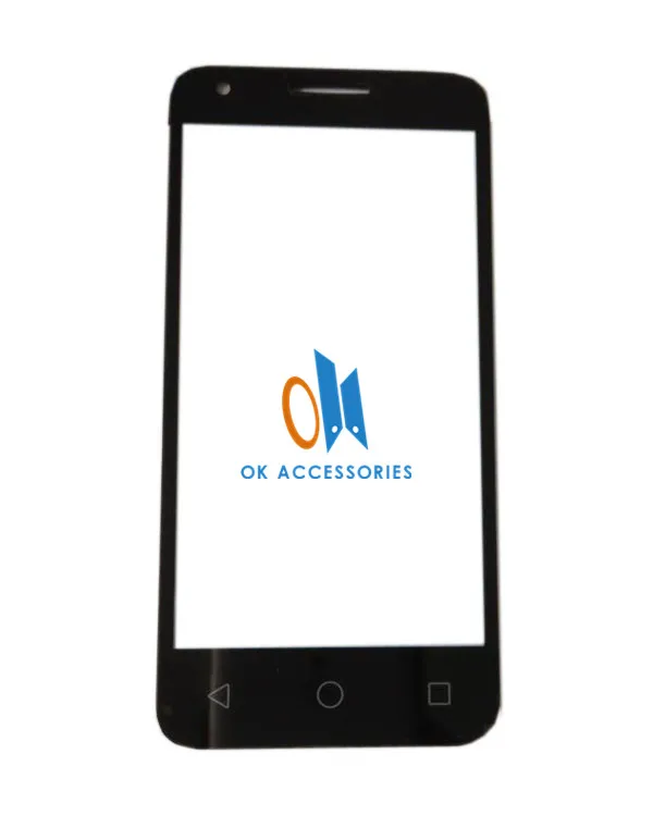 Черно-белое стекло для ремонта передней крышки Alcatel One Touch OT 5019 5019A 5019X 5019D OT5019 OT5019D 1 шт. в комплекте.