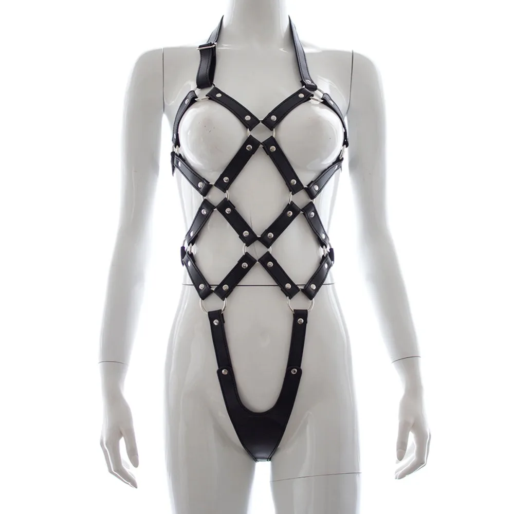 ГОРЯЧЕЕ черное нижнее белье из искусственной кожи без шапочки одежда для сна