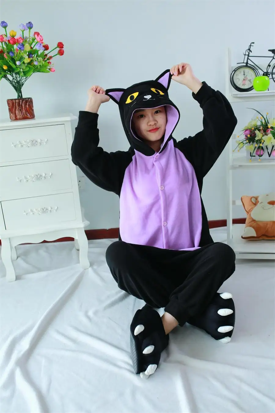 Кигуруми костюмы на Хэллоуин пижамы для взрослых комбинезоны животных