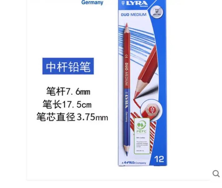 12 шт./компл. красный и синий карандаш с двойной головкой для рисования маркировка