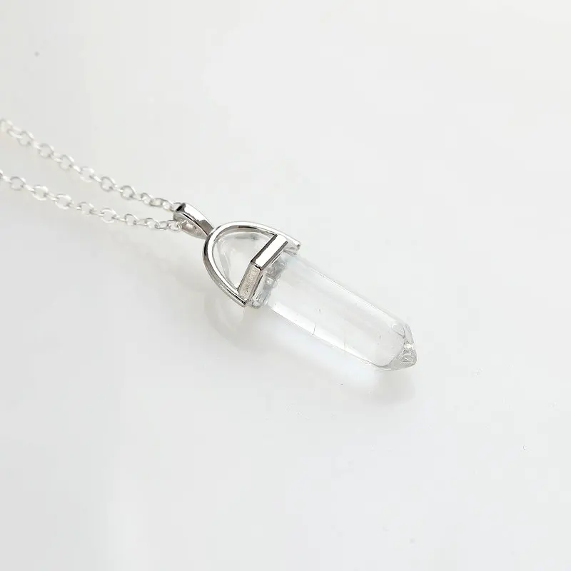 Шестиугольная колонна натуральный кристалл тигровый глаз бирюза pendentif Аметист