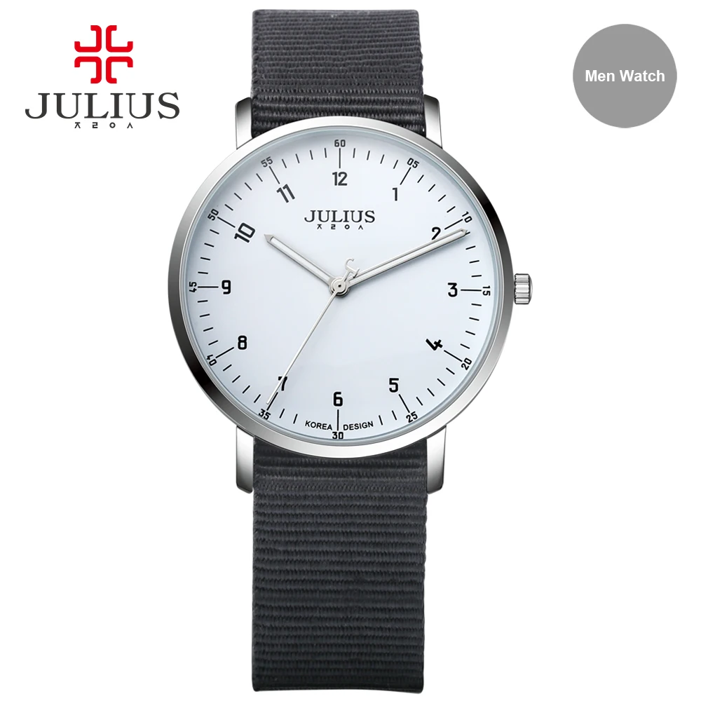 Наручные часы JULIUS мужские спортивные модные брендовые Роскошные Кварцевые с
