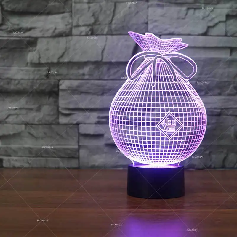 Fukuo сумка моделирование 3d настольная лампа детский светодиодный ночник