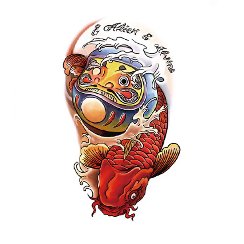 Тату наклейка временная татуировка боди арт рукав для татуировки на руку s 12*22 см