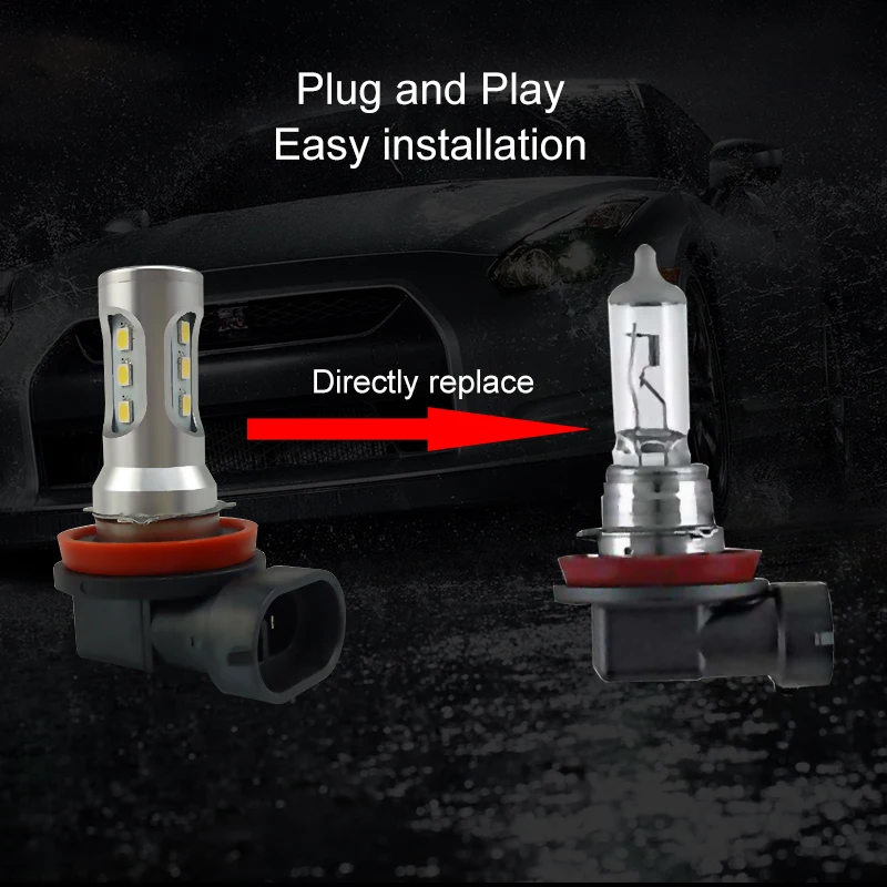 CNSUNNYLIGHT H11 H8 H16 светодиодные Автомобильные противотуманные лампы HB3/9005 9006/HB4 5202 PY24W