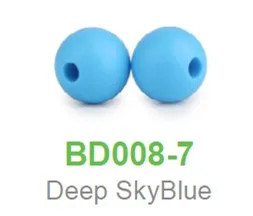 Sky blue Chengkai 50 шт. силиконовые бусины 12 мм Экологичное Сенсорное ожерелье-прорезыватель пищевого класса Мама Кормящих DIY Ювелирные изделия Детские трофеи - Цвет: Sky blue